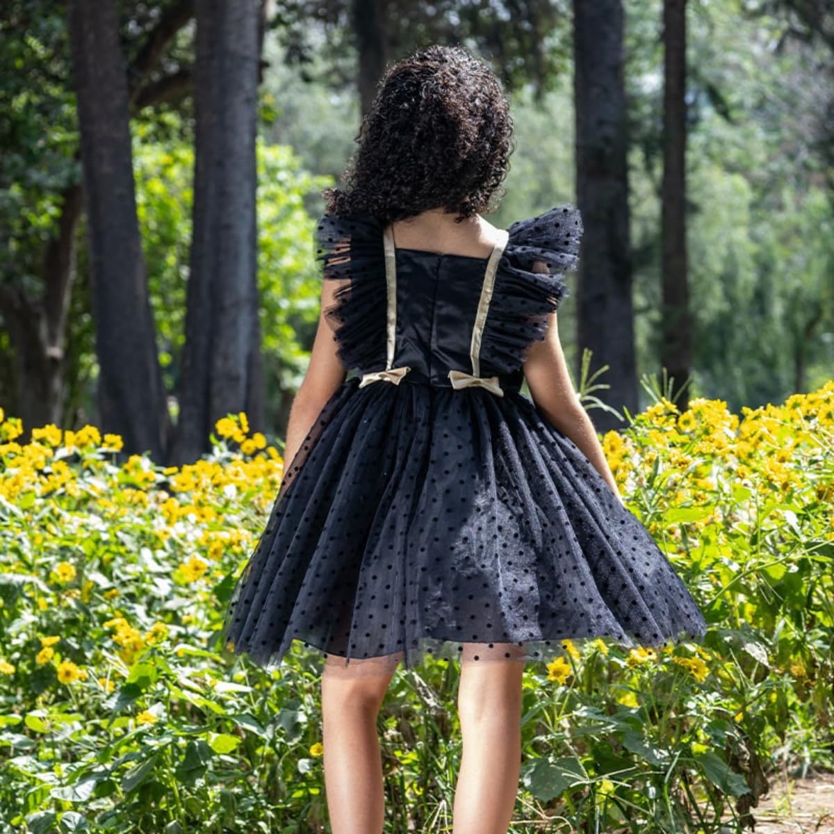Tulle Party Bithday Dress Printed with Polka Dots - G0129