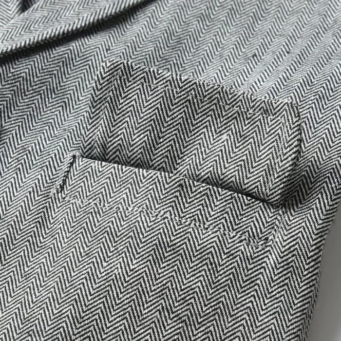 Boys' Gray Suspender Pants Set with Bow Tie - B0020