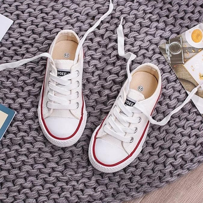 Girl's Canvas Sneakers Casual Style Back to School Shoes - S0024