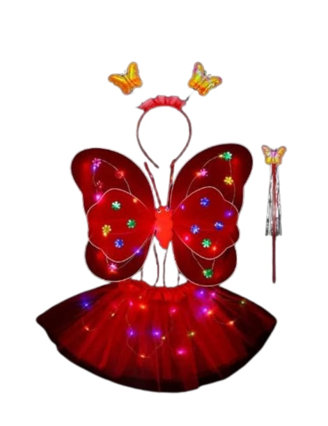 Enchanted Butterfly Wings & LED Princess Fairy Skirt Set