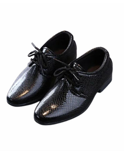 Boy's Oxford Dress Shoes Elegant Leather Shoes Black White - S0016