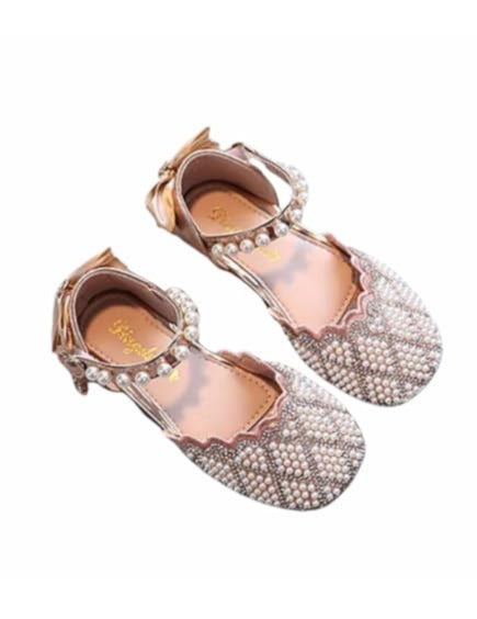 Girl's Princess Dress Shoes Rhinestone Pearls Spring Summer - S0026