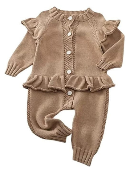 Unisex newborn long sleeve wool romper winter clothes - G0135