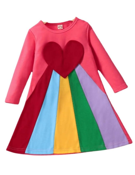 Rainbow Dress Pajamas for Little Girls - G0103