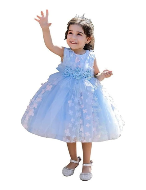 Tulle and Floral Wedding and Party Dresses for Girls - G0126