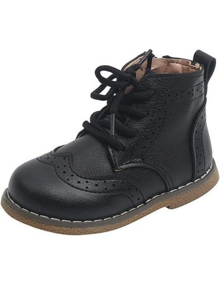 Boy's Ankle Leather Boots Oxford Shoes - S0015