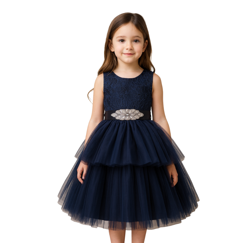 Princess Dress in Layered Tulle and lace for Special Occasions