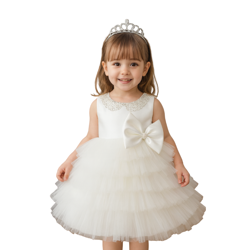 Short tulle layered party dress for girls - G0117