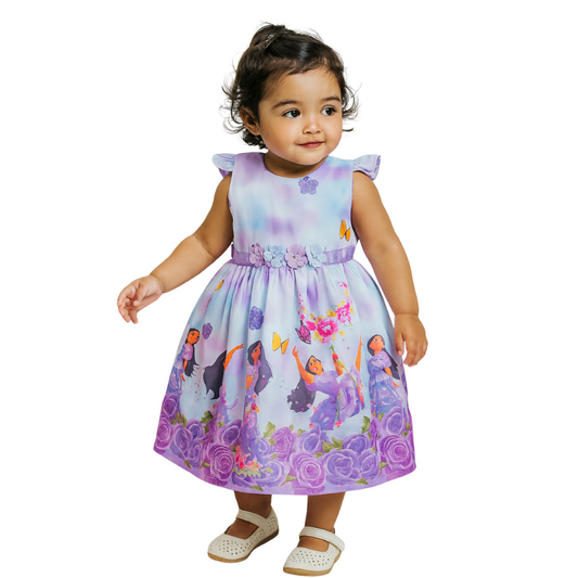 Girl's Isabela Madrigal Themed Lavander Dress - G0043