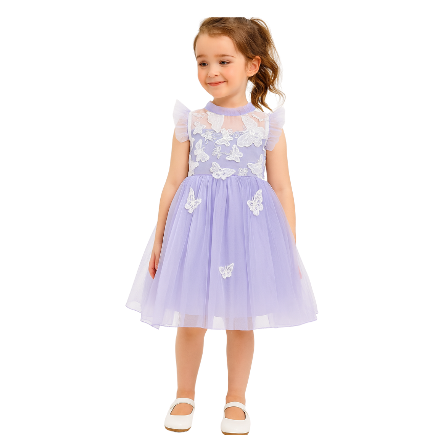 Butterfly Tutu Dress for Baby with embroidery
