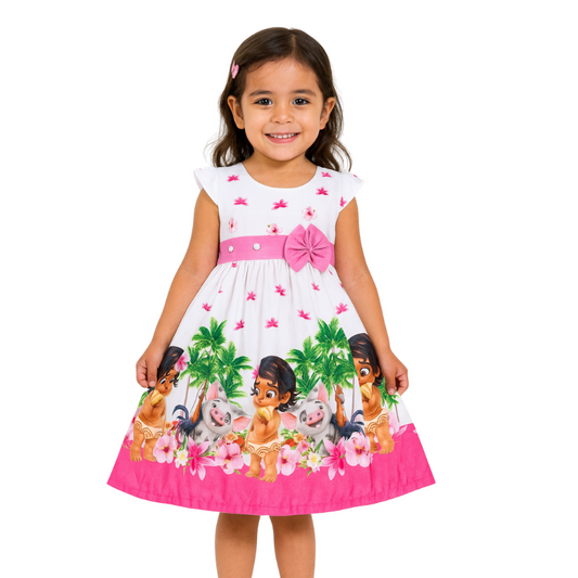 Baby Moana Moda Themed Dress for Girls - G0008