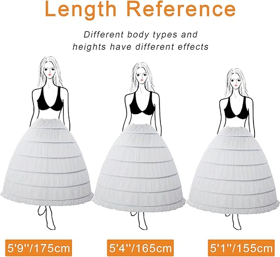 Women's crinoline skirt, petticoat under half slit skirt - G0138