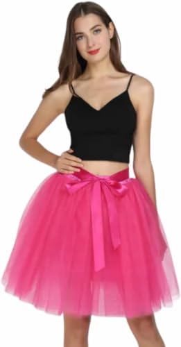 Women's Tulle Midi Skirt with Satin Bow