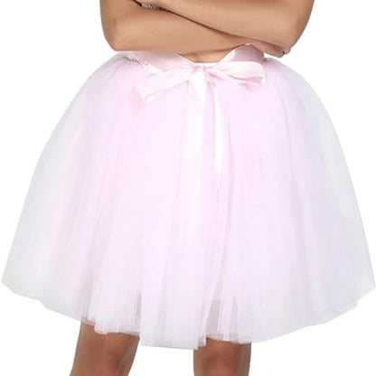 Women's Tulle Midi Skirt with Satin Bow