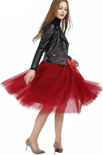 Women's Tulle Midi Skirt with Satin Bow