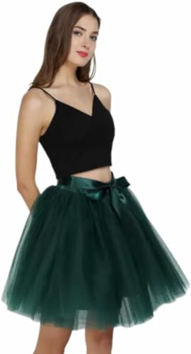 Women's Tulle Midi Skirt with Satin Bow