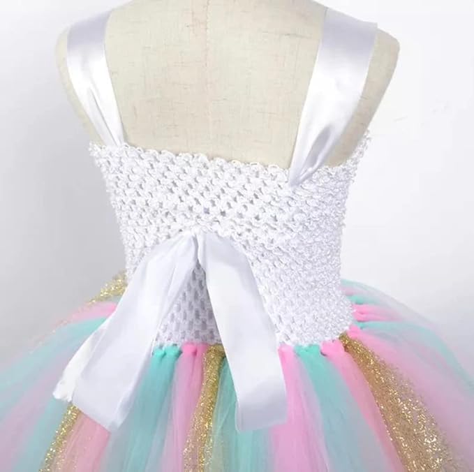 Rainbow Tulle Dress for Dress Party Dress Halloween Costume