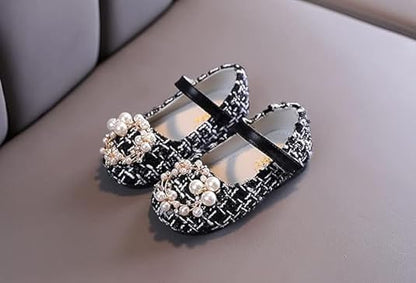 Princess Shoes with Pearls for Girls Mary Jane Style