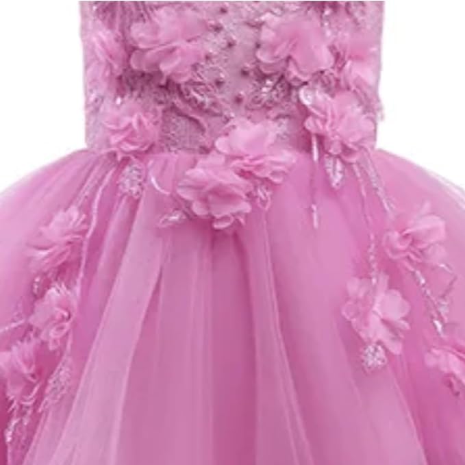 Girls' Floral Lace Tiered Dress