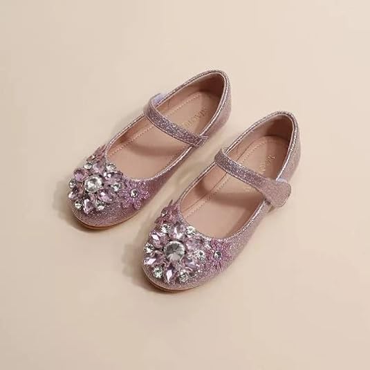 Girls Dress Shoes Mary Jane Princess Elsa Flats - S0035