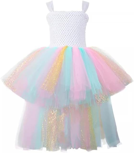 Rainbow Tulle Dress for Dress Party Dress Halloween Costume