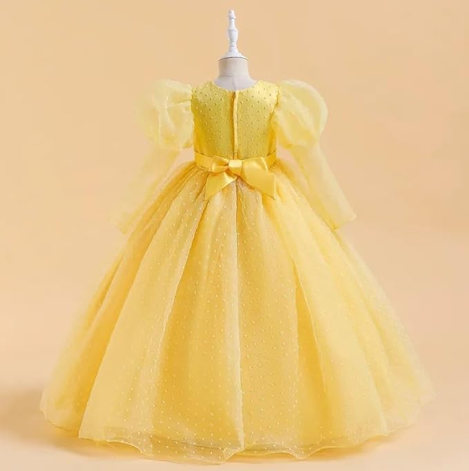 Princess Dress Long Sleeve Puffed Shoulders for Girls