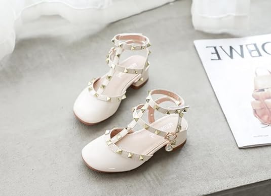 Girls Roman Sandals Low Heels Ankle Strap Summer Sandals