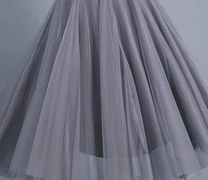 Women's Layered Tulle Skirts A-Line Mesh Midi Lenght Elegant Party