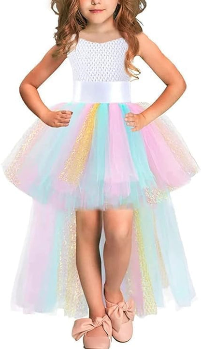 Rainbow Tulle Dress for Dress Party Dress Halloween Costume