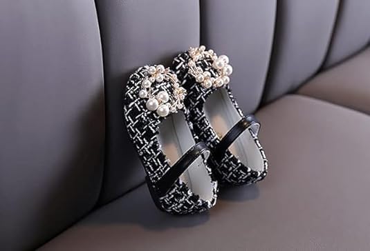 Princess Shoes with Pearls for Girls Mary Jane Style