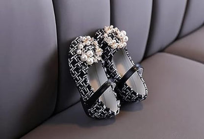 Princess Shoes with Pearls for Girls Mary Jane Style