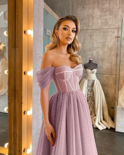 Women's Elegant Off-Shoulder Glitter Dress