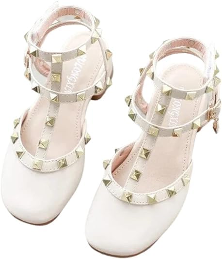 Girls Roman Sandals Low Heels Ankle Strap Summer Sandals - S0043