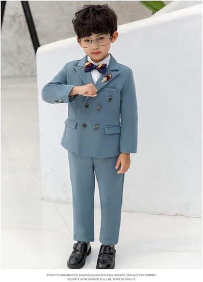 Boys Casual Suits Wedding Outfits Blazer and Pants Suit 2 Pieces