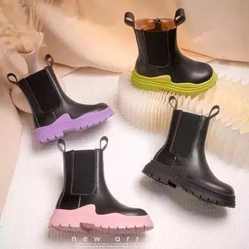 Girl's Thick-soled platform boots Chelsea Boots Casual Style - S0029