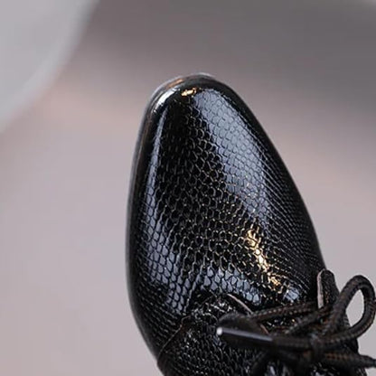 Boy's Oxford Dress Shoes Elegant Leather Shoes Black White
