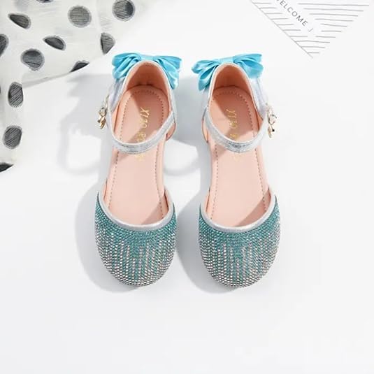 Girls Dress Shoes Mary Jane Princess Elsa Flats - S0035