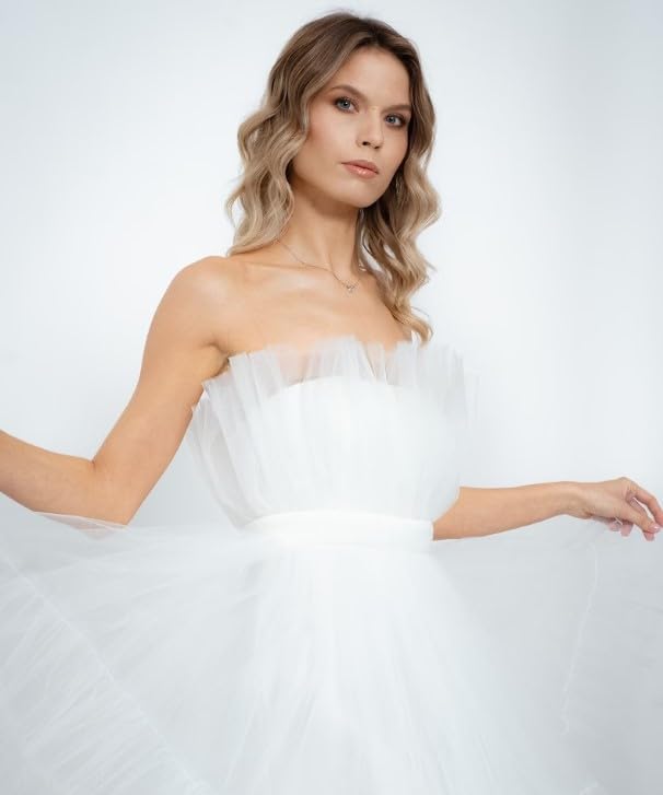 Women's Strapless Tulle Party Dress Summer Special Ocassion