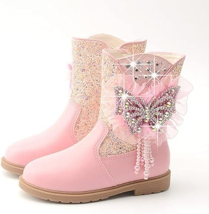 Mid-calf winter princess boots for girls - S0057