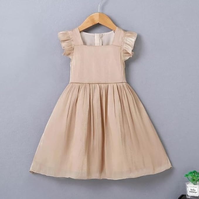 Elegant Satin Dress with red Bow at Waist and Back for Back to School