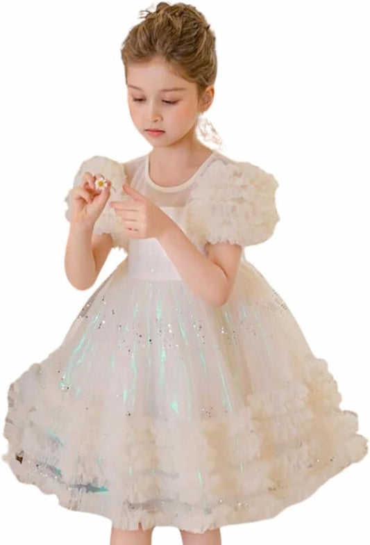 Girls Sequins Tutu Dress for Girls Wedding Party First Communion