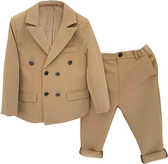 Boys Casual Suits Wedding Outfits Blazer and Pants Suit 2 Pieces