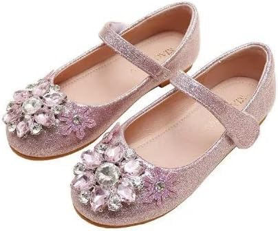 Girls Dress Shoes Mary Jane Princess Elsa Flats - S0035