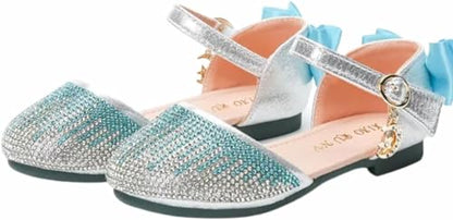 Girls Dress Shoes Mary Jane Princess Elsa Flats - S0035