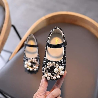 Princess Shoes with Pearls for Girls Mary Jane Style