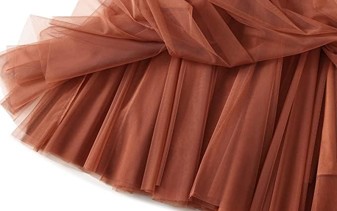 Women's Layered Tulle Skirts A-Line Mesh Midi Lenght Elegant Party