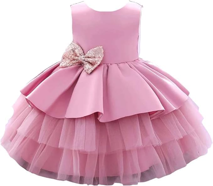 Satin dress and tulle skirt - Fall dresses for girls' birthdays