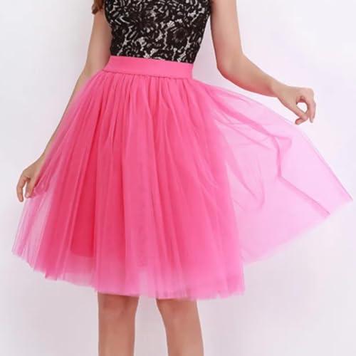 Women's Tulle Midi Skirt with Satin Bow