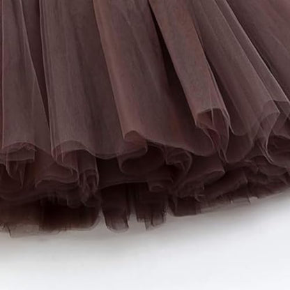 Women's Tulle Midi Skirt with Satin Bow