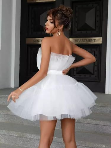 Women's Strapless Tulle Party Dress Summer Special Ocassion